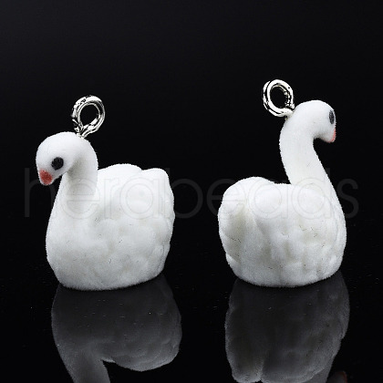 Flocky Resin Pendants X-RESI-N032-13-1