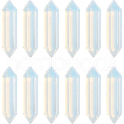 Olycraft 12Pcs Faceted Opalite Double Terminated Points G-OC0003-66-1