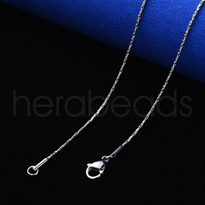 Non-Tarnish 304 Stainless Steel Coreana Chain Necklace NJEW-S420-006D-P-1