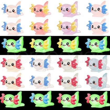 24Pcs 8 Colors Luminous Resin Dragon Display Decoration JX876A-1
