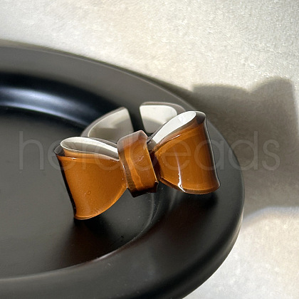 Bowknot Resin Open Cuff Rings for Women FS-WGF25F1-04-1