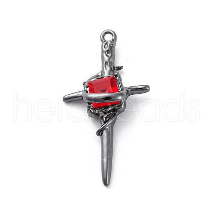 Gothic Rack Plating Alloy Pendants PALLOY-V002-14B-02-1