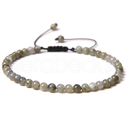 Adjustable women's Labradorite Beaded bracelet CN3407-24-1