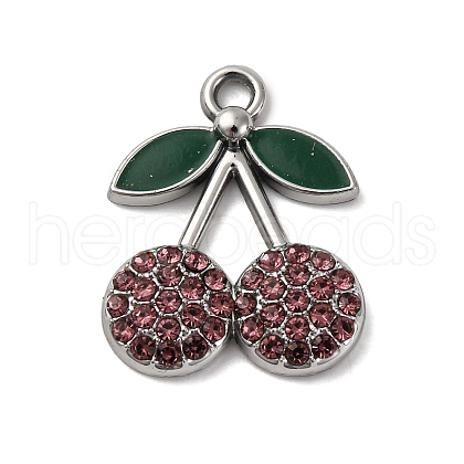 Cherry Alloy Pendants PALLOY-S051-01C-P-1
