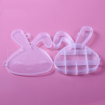 9 Grids Rabbit Shape Plastic Organizer Boxes X-ANIM-PW0001-115-1