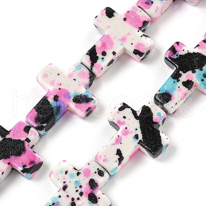 Baking Paint Synthetic Turquoise Beads Strands G-H060-01D-1
