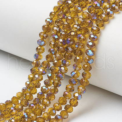 Electroplate Glass Beads Strands EGLA-A034-T4mm-I17-1