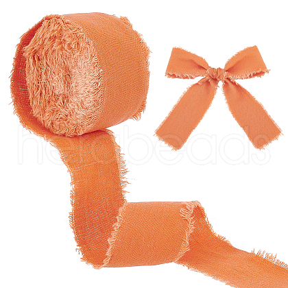 10M Polyester Frayed Ribbon OCOR-WH0094-01C-1
