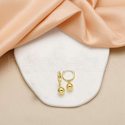 Round Brass Hoop Earrings EJEW-U059-04G-1
