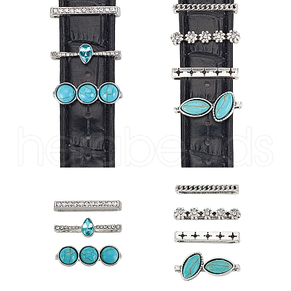 GOMAKERER 2Sets 2 Styles Alloy Watch Band Clasps FIND-GO0002-90-1