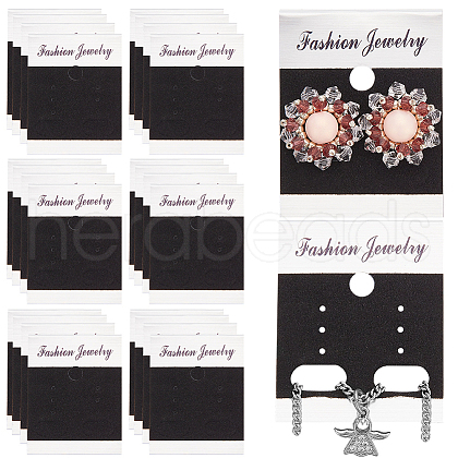 SUNNYCLUE 120Pcs Plastic Earring Display Cards CDIS-SC0001-13-1