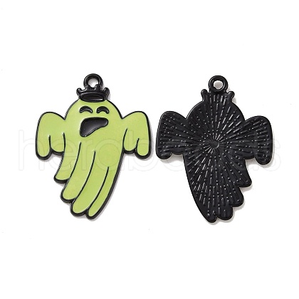 Halloween Theme Rack Plating Alloy Enamel Pendants PALLOY-O109-50EB-1