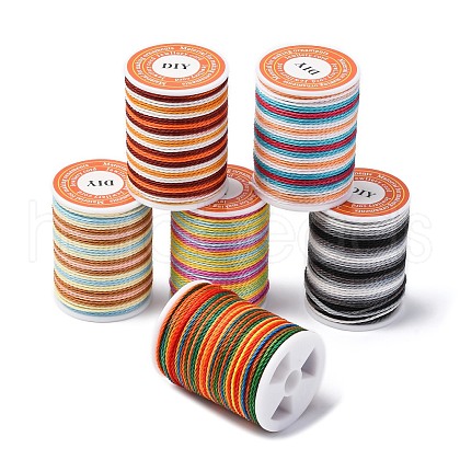 Segment Dyed Twisted Waxed Polyester Cord YC-C003-01-1