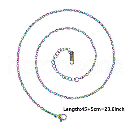 Stainless Steel Cable Chain Necklaces for DIY Jewelry Making Accessories EH9991-19-1