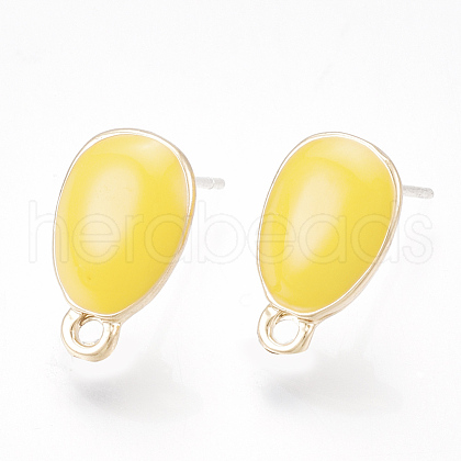Alloy Stud Earring Findings PALLOY-S177-40F-1