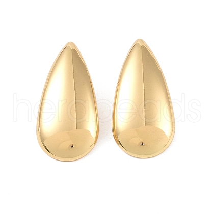 Teardrop 304 Stainless Steel Stud Earrings for Women EJEW-K278-25G-1
