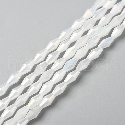 Imitation Jade Glass Beads GLAA-P001-08A-01-1