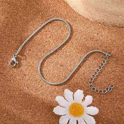 Tarnish Resistant 304 Stainless Steel Snake Chain Bracelets STAS-M175-10P-A-1