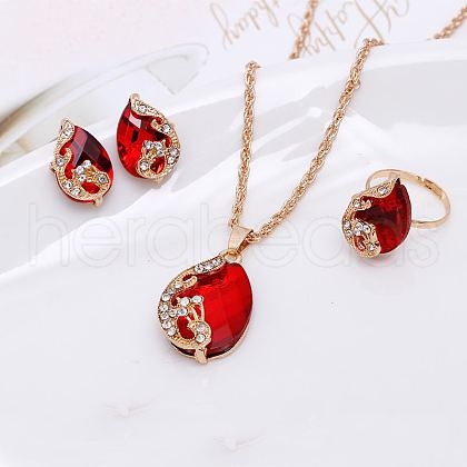 Alloy Rhinestone Jewelry Sets FS-WG6472D-01-1