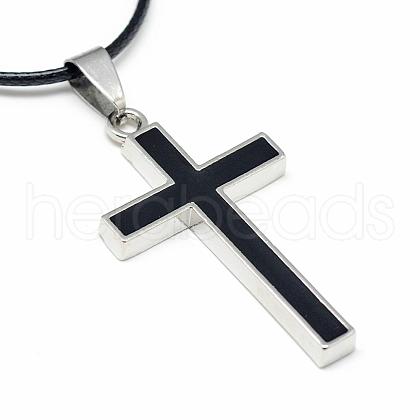 Alloy Enamel Pendant Necklaces NJEW-S381-095-1