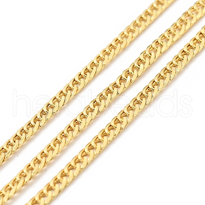 Rack Plating Brass Curb Chains KK-E015-03G-1