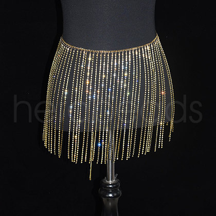 Full Crystal Rhinestone Tassel Skirt Body Chains WGA3B2D-07-1