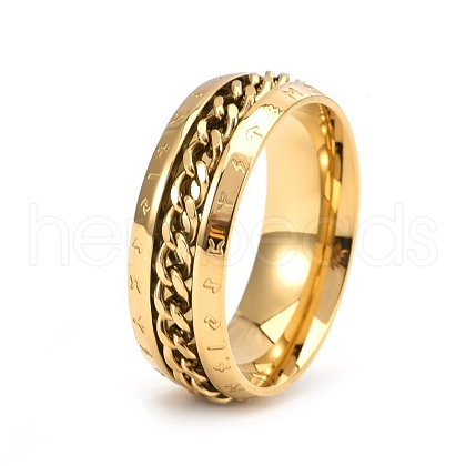 Rotatable Stainless Steel Finger Ring PW-WG0C89D-16-1