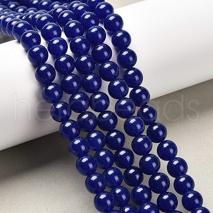 Natural & Dyed Malaysia Jade Bead Strands G-A146-8mm-A22-1