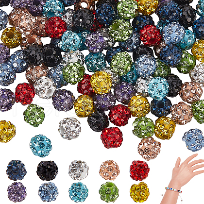 Rhinestone Clay Pave Beads RB-WH0005-013A-1