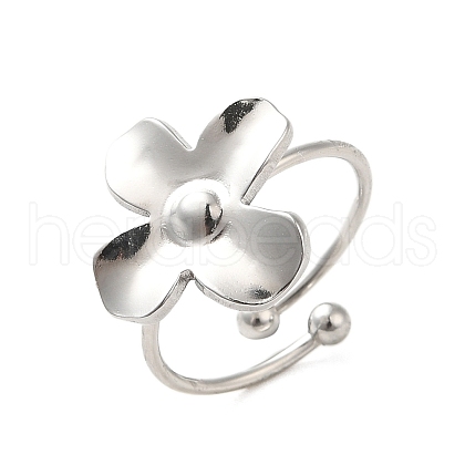 Non-Tarnish 304 Stainless Steel Open Cuff Ring RJEW-M167-09B-P-1