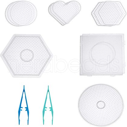 ABC Plastic Pegboards Used for DIY Fuse Beads DIY-PH0019-93-1