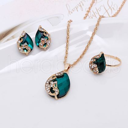 Alloy Rhinestone Jewelry Sets FS-WG6472D-02-1