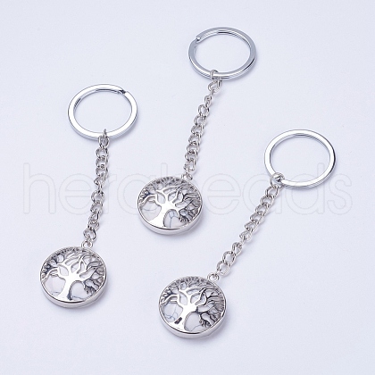 Natural Howlite Keychain KEYC-E023-02E-1