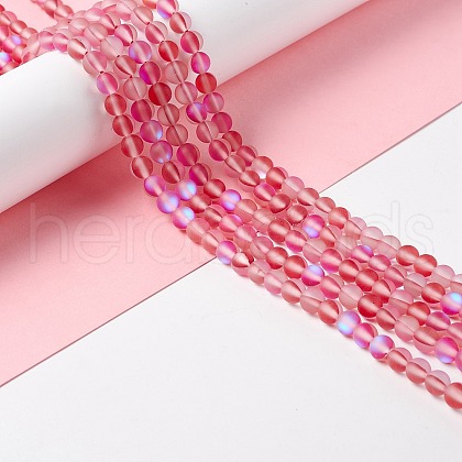 Synthetic Moonstone Beads Strands G-E573-01A-10-1