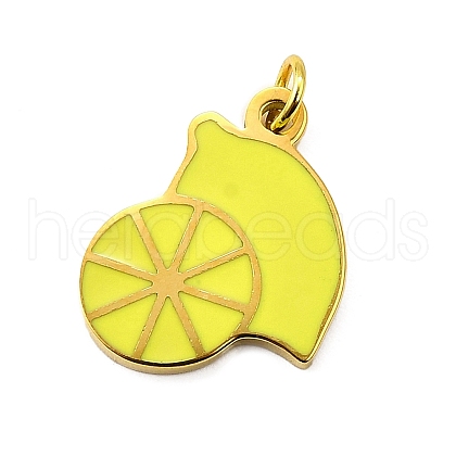 304 Stainless Steel Enamel Charms STAS-M121-11A-G-1