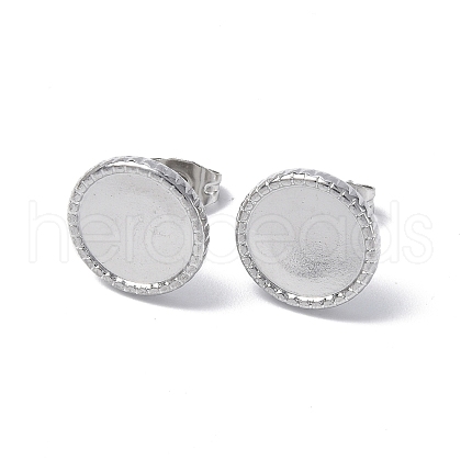Non-Tarnish 304 Stainless Steel Stud Earring Findings STAS-F286-11P-1