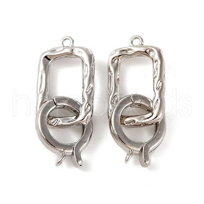 Brass Fold Over Clasps KK-U016-09P-1