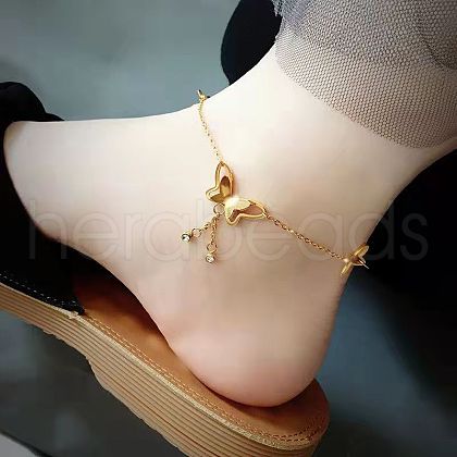 Stainless Steel Charm Anklets WGE3F25-05-1