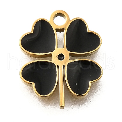 304 Stainless Steel Four Leaf Clover Charms STAS-Q348-14G-01A-1