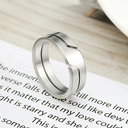 304 Stainless Steel Finger Rings FS-WGF5903-01-1