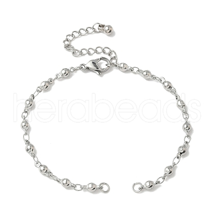 304 Stainless Steel Bar Link Chains Bracelet Making AJEW-JB01350-02-1
