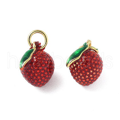 Brass Enamel Pendants KK-R229-07G-03-1