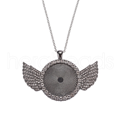 Alloy Big Pendants Cabochon Settings FIND-YW0001-20A-B-1