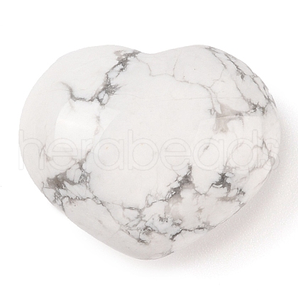 Mother's Day Gifts Natural Howlite Love Heart Stone G-I367-03J-1