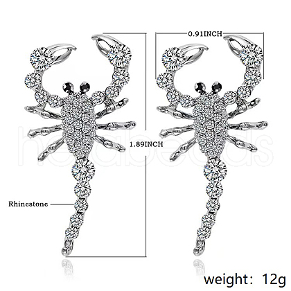 Fashionable Exaggerated Alloy Punk Animal Scorpion Stud Earrings For women's party IH9940-1