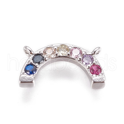 Brass Micro Pave Cubic Zirconia Charms ZIRC-E145-73A-P-1