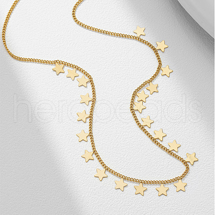 Brass Pendant Twisted Chain Necklaces for Women FS-WGE536B-04-1