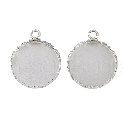 Non-Tarnish 304 Stainless Steel Pendant Cabochon Settings STAS-Z070-01P-04-1