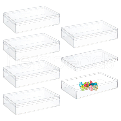 Rectangle Transparent Acrylic Storage Boxes CON-WH0092-50-1