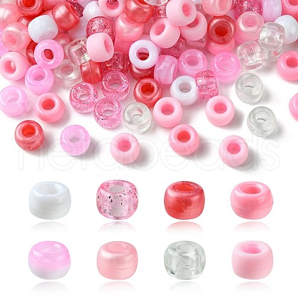 8 Styles Plastic Pearlized Beads KY-FS0001-21D-1